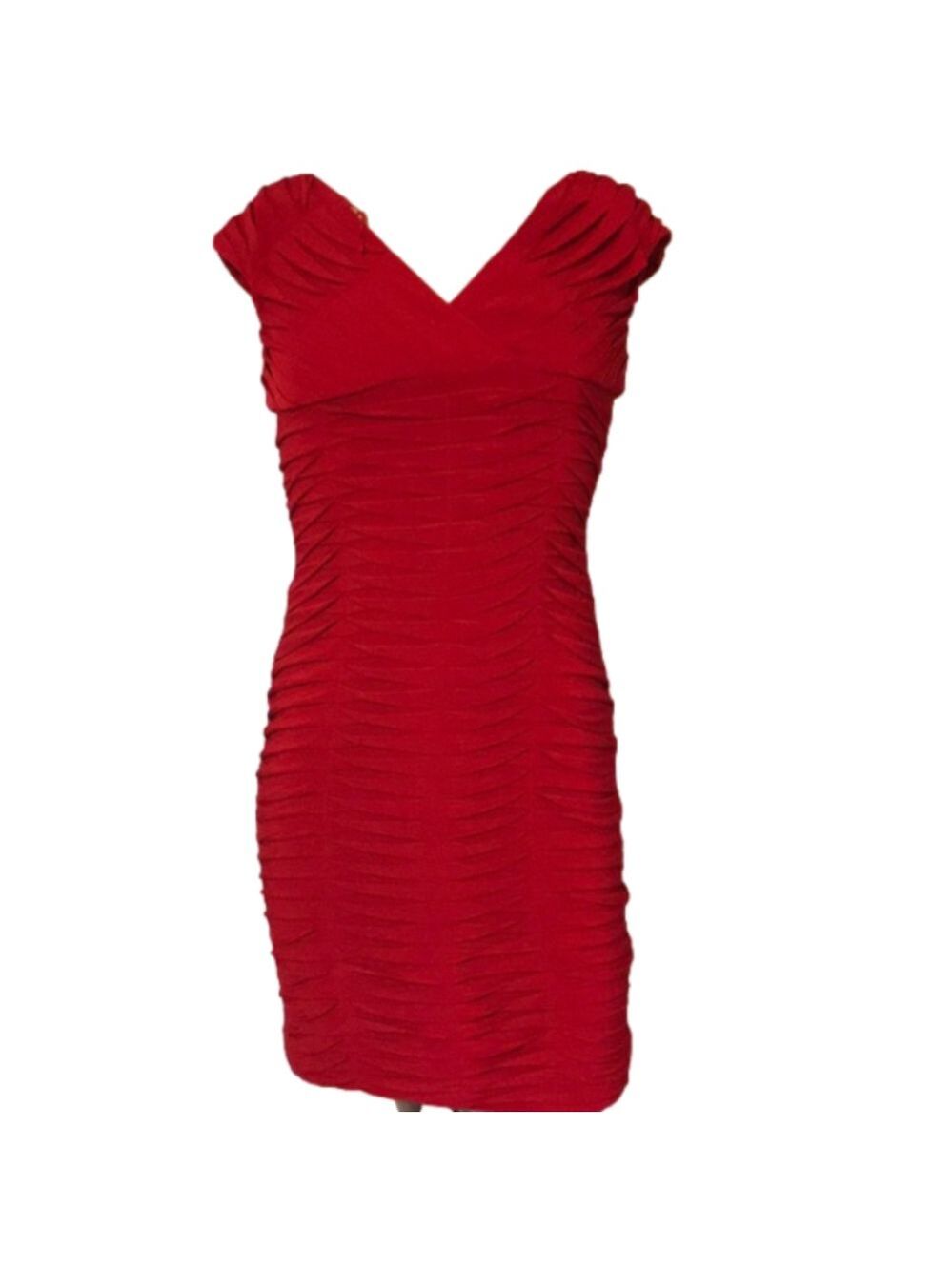 Adrianna Papell red bandage dress